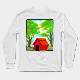 The Red Dog House in Summer Long Sleeve T-Shirt